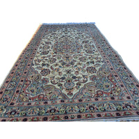 Al Ahmedani Linen Floral Medallion Hand Knotted Area Rug Rectangle Wonderful Design Home Decor Wool Silk Indoor Carpet (5.2 x 3.2)'