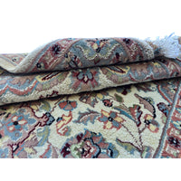 Al Ahmedani Linen Floral Medallion Hand Knotted Area Rug Rectangle Wonderful Design Home Decor Wool Silk Indoor Carpet (5.2 x 3.2)'