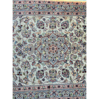 Al Ahmedani Linen Floral Medallion Hand Knotted Area Rug Rectangle Wonderful Design Home Decor Wool Silk Indoor Carpet (5.2 x 3.2)'