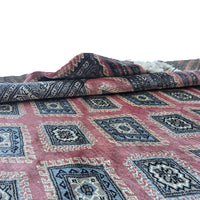 Al Ahmedani Linen Floral Jaldar Hand Knotted Rectangle Area Rug Wonderful Design Home Decor Wool Silk Indoor Carpet (6.3 x 4.4)'