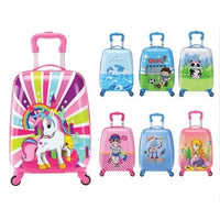 Tucci Hradside Carry on Luggage for Kids 18" Rolling Suitcase Trolley