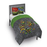 Teenage Mutant Ninja Turtles 2 Pcs Twin/Full Bedding Set for Kids - Reversible Comforter and Pillowcase