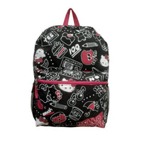 Hello Kitty Child All-over Print Backpack for Kids - 16 inch Padded Shoulder Bag