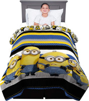 Minions The Rise of Gru (72 x 86)" Bedding Super Soft Microfiber Twin/Full Reversible Comforter for Kids
