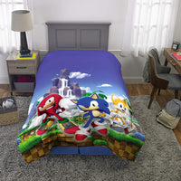 Sonic the Hedgehog (72" x 86") Twin/Full Soft Microfiber Reversible Comforter for Kids