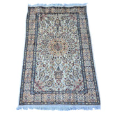 Area Rug Exclusive Jhoomar Beauty Floral Hand Knotted Wool Silk Carpet (6 x 4)'