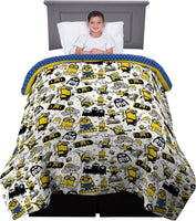 Minions The Rise of Gru (72 x 86)" Bedding Super Soft Microfiber Twin/Full Reversible Comforter for Kids