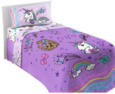 JoJo Siwa 4-Piece Twin Bed in a Bag Sheet Set – Includes Comforter, Flat & Fitted Sheet and Reversible Pillowcase