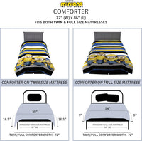 Minions The Rise of Gru (72 x 86)" Bedding Super Soft Microfiber Twin/Full Reversible Comforter for Kids
