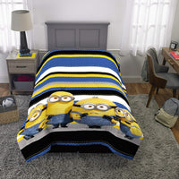 Minions The Rise of Gru (72 x 86)" Bedding Super Soft Microfiber Twin/Full Reversible Comforter for Kids