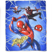 Marvel Spiderman 3 Pcs Toddler Bedding Sheet Set for Kids - Comforter, Fitted sheet, and a Pillowcase
