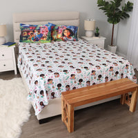 Disney Encanto 4 Piece Full Bedding Sheet Set for Kids - Flat Sheet, Fitted Sheet and 2 Pillowcases