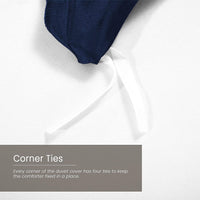 Ahmedani Linens Sexy Satin Sheet 6 Pcs Queen Bedding Set 1 Duvet Cover + 1 Fitted Sheet + 4 Pillow Cases Navy Queen