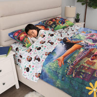 Disney Encanto 4 Piece Full Bedding Sheet Set for Kids - Flat Sheet, Fitted Sheet and 2 Pillowcases