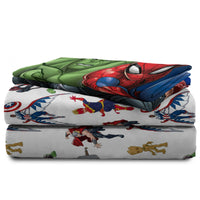 Marvel Avengers 4 Pcs Full Sheet Set for Kids- Flat & Fitted Sheet, 2 Pillowcase