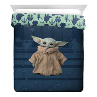 Star Wars The Mandalorian 'The Child' Soft Polyester Twin/Full Reversible Comforter for Kids