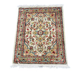 Al Ahmedani Linen Floral Medallion Rectangle Hand Knotted Wonderful Design Area Rug Home Decor Wool Silk Indoor Carpet (2.8 x 2.0)'