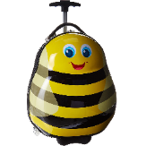 Travel Tots Multicolored All Overprinted Bumble Bee Luggage For Kid's 2piece