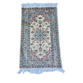 Al Ahmedani Linen Floral Medallion Rectangle Hand Knotted Area Rug Wonderful Design Home Decor Wool Silk Indoor Carpet (3.2 x 1.11)'