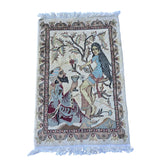 Al Ahmedani Linen Umre Khayam Wall Pictorial Rectangle Area Rug Hand Knotted Wonderful Design Wool Silk Home Decor Indoor Carpet (3.0 x 2.1)'