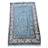 Al Ahmedani Linen Floral Medallion Rectangle Area Rug Wonderful Design Wool Silk Hand Knotted Home Decor Indoor Carpet (6.2 x 4.1)'
