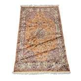 Al Ahmedani Linen Sun Floral Rectangle Area Rug Wonderful Design Wool Silk Hand Knotted Home Decor Indoor Carpet (6.3 x 4.2)'