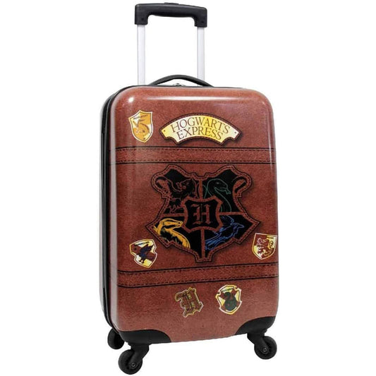 Harry Potter Luggage 21 Inch Hogwarts Express Hard-Sided Suitcase Rolling Luggage Carry-On Tween Spinner Travel Trolley for kids - Brown