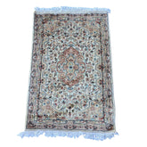 Al Ahmedani Linen Floral Medallion Rectangle Area Rug Hand Knotted Wonderful Design Wool Silk Home Decor Indoor Carpet (3.1 x 2.1)'