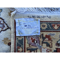 Al Ahmedani Linen Cream Floral Medallion Rectangle Area Rug Wonderful Design Wool Silk Hand Knotted Home Decor Indoor Carpet (6.3 x 3.11)'