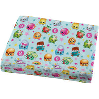 Shopkins 3 Pcs Microfiber Multicolor Twin Sheet Set Single Bedding Set for Kids