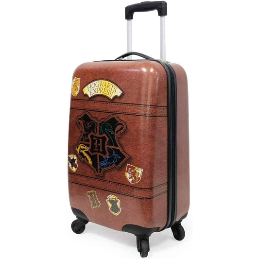 Harry Potter Luggage 21 Inch Hogwarts Express Hard-Sided Suitcase Rolling Luggage Carry-On Tween Spinner Travel Trolley for kids - Brown