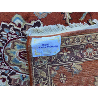 Al Ahmedani Linen Floral Medallion Rectangle Area Rug Hand Knotted Wonderful Design Home Decor Wool Silk Indoor Carpet (3.3 x 2.0)'
