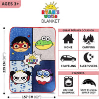 Ryan’s World (62 x 90)" Bedding Ultra Soft Micro Raschel Throw Blanket for Kids