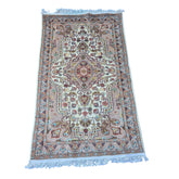 Al Ahmedani Linen Floral Medallion Rectangle Hand Knotted Area Rug Wonderful Design Home Decor Wool Silk Indoor Carpet (5.1 x 3.2)'