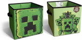 Minecraft Storage Bin 2-Pack Creeper Collapsible Fabric Baskets for Kids Room