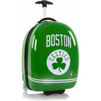 NBA Boston Celtics Hardside Carry on Wheeled Luggage for Boys - 18 Inch Travel Trolley Suitcase