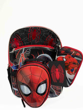 Marvel Spider-Man Kids Boys' Backpack with Lunch Bag 4-Piece Set