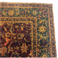 Ahmedani Linen Excellent Designed Bijare Rectangle Area Rugs Hand Knotted Oriental Hand Spun Ghazni Wool Carpet (12 x 18)'