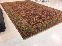 Ahmedani Linen Excellent Designed Bijare Rectangle Area Rugs Hand Knotted Oriental Hand Spun Ghazni Wool Carpet (12 x 18)'