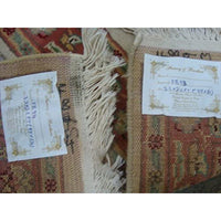 AHMEDANI Excellent Ivory Flowers Medallion Hand Knotted Rug Wool Silk Carpet Pair (3 X 2)'