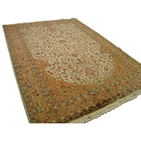 AHMEDANI Mehrab Vase Life Floral Exclusive Designed Rectangle Area Rug Wool Silk Hand Knotted Carpet (10.2 x 7.3)'