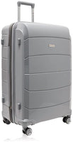 Air Canada Optimum 3Pcs Hardside Spinner Rolling Luggage & Wet Pouch Set Carry-On Suitcase - Light Grey