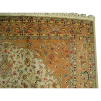AHMEDANI Mehrab Vase Life Floral Exclusive Designed Rectangle Area Rug Wool Silk Hand Knotted Carpet (10.2 x 7.3)'