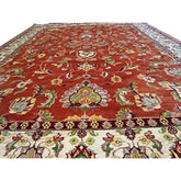 Exclusive Fire Flies Designed Copper Ivory Rectangle Area Rug Wool Silk Hand Knotted Carpet (9 X 6)'