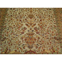 AHMEDANI Mehrab Vase Life Floral Exclusive Designed Rectangle Area Rug Wool Silk Hand Knotted Carpet (10.2 x 7.3)'
