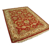 Chobi Zeigler Mahal Exclusive Designed Rare Vege Dyed Area Rugs Hand Knotted Carpet (7.4 x 5.6)'