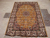Love Bakhtiari Floral Blocks Exotic Rectangle Area Rug Hand Knotted Wool Silk Carpet (6 x 4)'