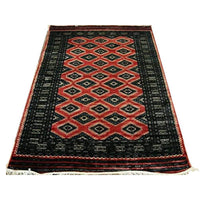 AHMEDANI Exclusive Copper Jaldar Hand Knotted Rectangle Rug Mat Wool Silk Carpet (6 x 4)'