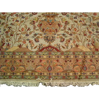 AHMEDANI Mehrab Vase Life Floral Exclusive Designed Rectangle Area Rug Wool Silk Hand Knotted Carpet (10.2 x 7.3)'