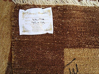 AHMEDANI Modern Afghan Gabbeh Mahal Vegetable Dyed Wool Carpet Hand Knotted Area Rug (6 x 4)'